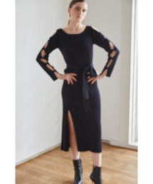 Estella.K（エステラケー）の「On My Way Long Dress ショルダーカッティングリブドレス（ワンピース・レディース）」