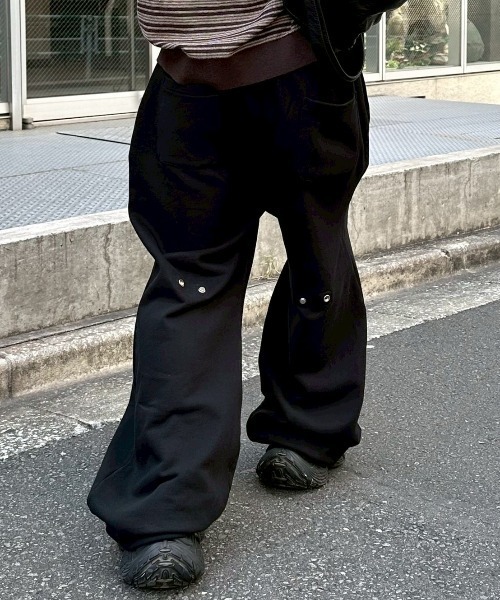 Chikashitsu +(チカシツプラス)の「【Chikashitsu +】back button straight sweat pants / 【チカシツプラス】バックボタンストレートスウェットパンツ(スウェットパンツ・メンズ・ブラック/グレー・ONE SIZE)」の19枚目の写真