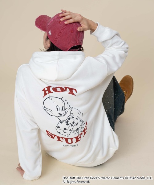 WEGO(ウィゴー)の「∴WEGO/【HOTSTUFF】グラフィックプルパーカー(パーカー・メンズ・スミクロ/ホワイト・MEDIUM/LARGE)」の22枚目の写真