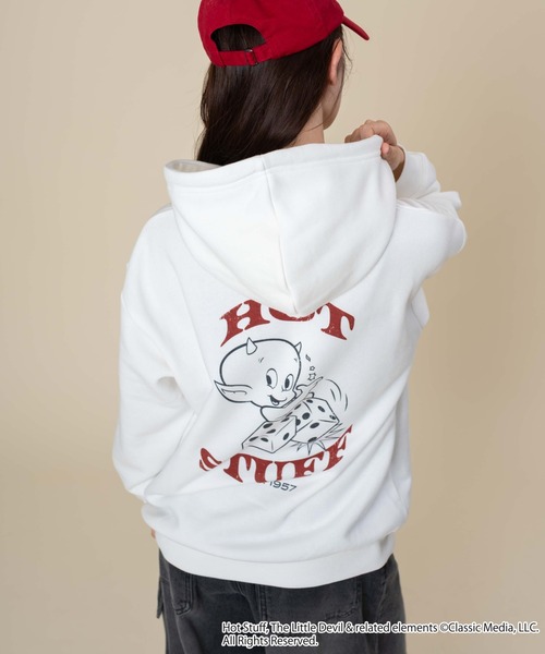 WEGO(ウィゴー)の「∴WEGO/【HOTSTUFF】グラフィックプルパーカー(パーカー・メンズ・スミクロ/ホワイト・MEDIUM/LARGE)」の7枚目の写真