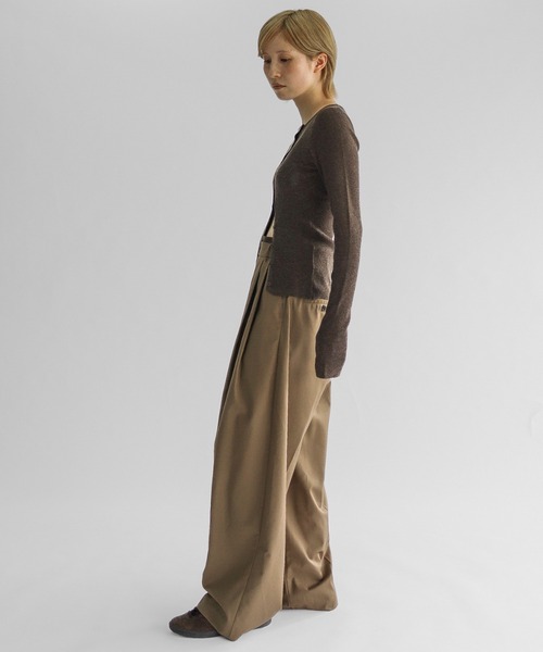 lit（リット）の「Knit Layered Like Pants（スラックス・レディース・ダークグレー/モカ・36/38）」の5枚目の写真