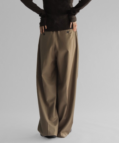 lit（リット）の「Knit Layered Like Pants（スラックス・レディース・ダークグレー/モカ・36/38）」の7枚目の写真