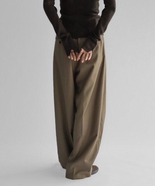 lit（リット）の「Knit Layered Like Pants（スラックス・レディース・ダークグレー/モカ・36/38）」の9枚目の写真