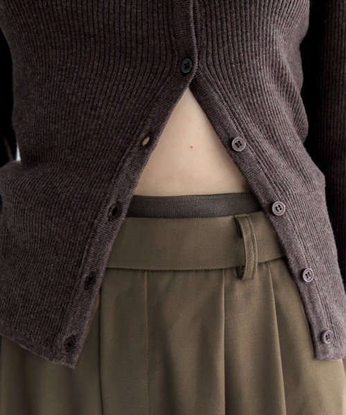 lit（リット）の「Knit Layered Like Pants（スラックス・レディース・ダークグレー/モカ・36/38）」の10枚目の写真