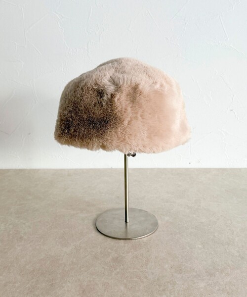 fredy emue(フレディエミュ)の「【CASSELINI/キャセリーニ】ファーロシア帽(ハット・レディース・ベージュ/チャコールグレー・FREE)」の5枚目の写真