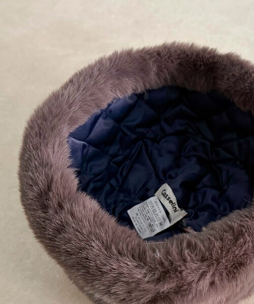 fredy emue(フレディエミュ)の「【CASSELINI/キャセリーニ】ファーロシア帽(ハット・レディース・ベージュ/チャコールグレー・FREE)」の8枚目の写真