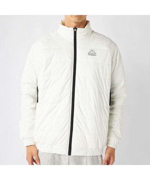 Kappa(カッパ)の「Kappa カッパ エアロゲル 中綿入り 配色切替 軽量 保温 ストレッチ フルジップ トラックジャケット(ダウンジャケット/コート・メンズ・ホワイト/ブラック・LL/M/L)」の10枚目の写真