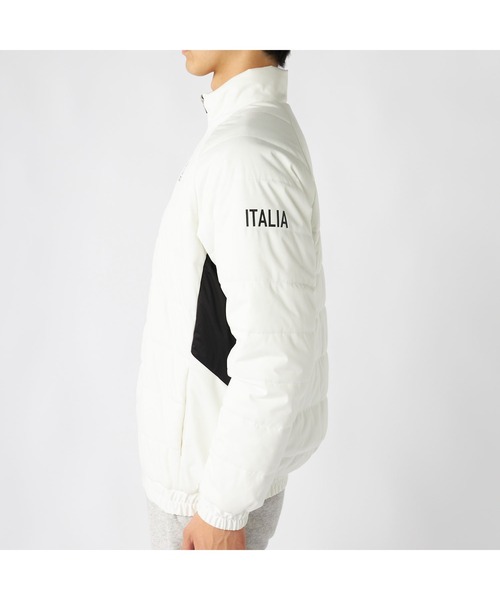 Kappa(カッパ)の「Kappa カッパ エアロゲル 中綿入り 配色切替 軽量 保温 ストレッチ フルジップ トラックジャケット(ダウンジャケット/コート・メンズ・ホワイト/ブラック・LL/M/L)」の11枚目の写真