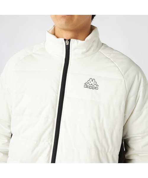 Kappa(カッパ)の「Kappa カッパ エアロゲル 中綿入り 配色切替 軽量 保温 ストレッチ フルジップ トラックジャケット(ダウンジャケット/コート・メンズ・ホワイト/ブラック・LL/M/L)」の13枚目の写真
