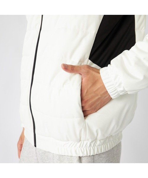 Kappa(カッパ)の「Kappa カッパ エアロゲル 中綿入り 配色切替 軽量 保温 ストレッチ フルジップ トラックジャケット(ダウンジャケット/コート・メンズ・ホワイト/ブラック・LL/M/L)」の14枚目の写真