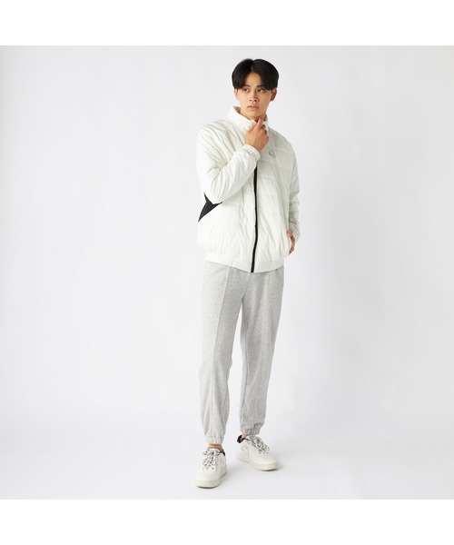 Kappa(カッパ)の「Kappa カッパ エアロゲル 中綿入り 配色切替 軽量 保温 ストレッチ フルジップ トラックジャケット(ダウンジャケット/コート・メンズ・ホワイト/ブラック・LL/M/L)」の7枚目の写真