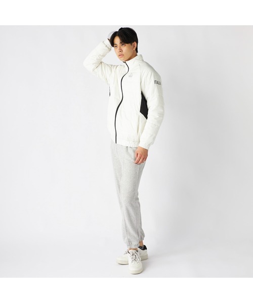 Kappa(カッパ)の「Kappa カッパ エアロゲル 中綿入り 配色切替 軽量 保温 ストレッチ フルジップ トラックジャケット(ダウンジャケット/コート・メンズ・ホワイト/ブラック・LL/M/L)」の9枚目の写真