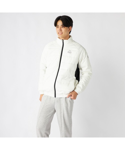 Kappa(カッパ)の「Kappa カッパ エアロゲル 中綿入り 配色切替 軽量 保温 ストレッチ フルジップ トラックジャケット(ダウンジャケット/コート・メンズ・ホワイト/ブラック・LL/M/L)」の5枚目の写真
