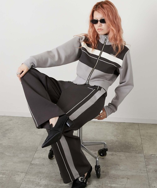 led.tokyo（レッドトウキョウ）の「【led.tokyo】LD TRACK PANTS/トラックパンツ（その他パンツ・レディース・グレー/ブラック・FREE）」の7枚目の写真