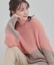 【S-LL/ゆったり】ふわふわシャギー 大人レディなニット