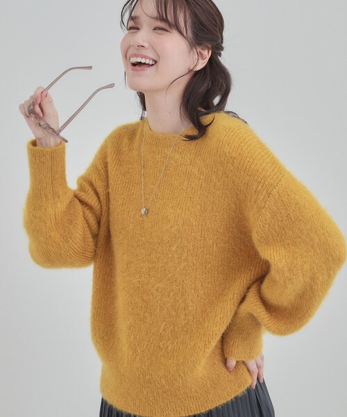 セール】【S-LL/ゆったり】ふわふわシャギー 大人レディなニット