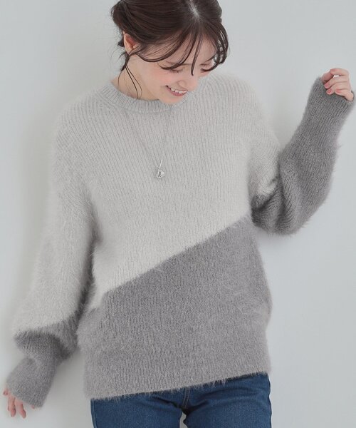 DRESKIP(ドレスキップ)の「【S-LL/ゆったり】ふわふわシャギー 大人レディなニット(ニット/セーター・レディース・ブラウン系/ブルー/ナチュラル/ピンク系7/ベージュ系その他6/イエロー・04/03/02/01)」の3枚目の写真