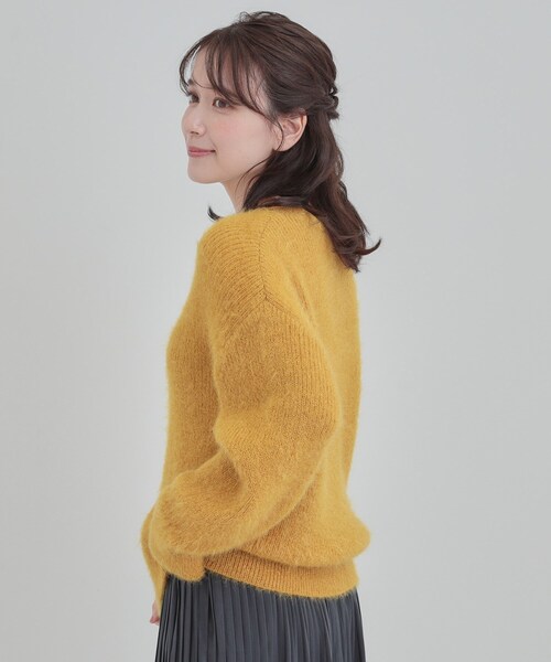 DRESKIP(ドレスキップ)の「【S-LL/ゆったり】ふわふわシャギー 大人レディなニット(ニット/セーター・レディース・ブラウン系/ブルー/ナチュラル/ピンク系7/ベージュ系その他6/イエロー・04/03/02/01)」の8枚目の写真