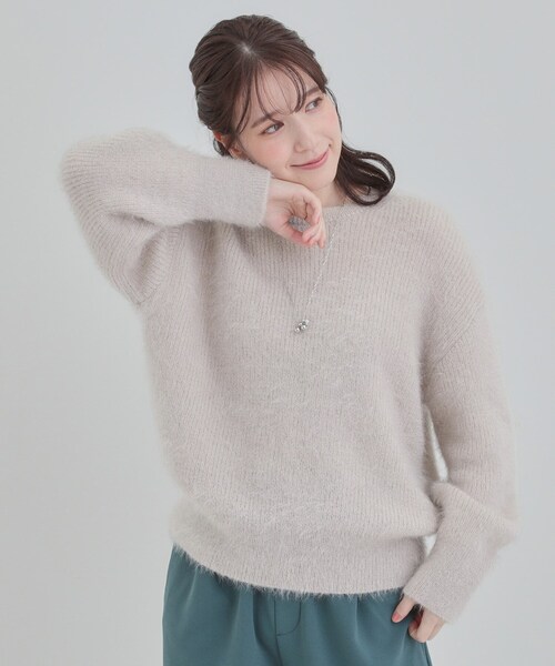 DRESKIP(ドレスキップ)の「【S-LL/ゆったり】ふわふわシャギー 大人レディなニット(ニット/セーター・レディース・ブラウン系/ブルー/ナチュラル/ピンク系7/ベージュ系その他6/イエロー・04/03/02/01)」の15枚目の写真
