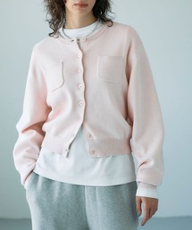 カーディガン/ボレロ（ピンク/桃色系・カシミヤ）ファッション