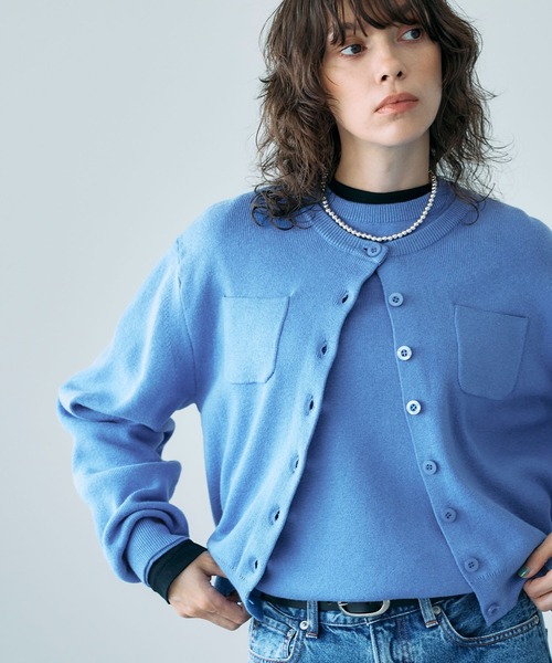 N.O.R.C（ノーク）の「コットンカシミヤニットカーディガン（カーディガン/ボレロ・レディース・ライトグレー/レッド/ピンク/ブラック/ブルー・フリー）」の3枚目の写真