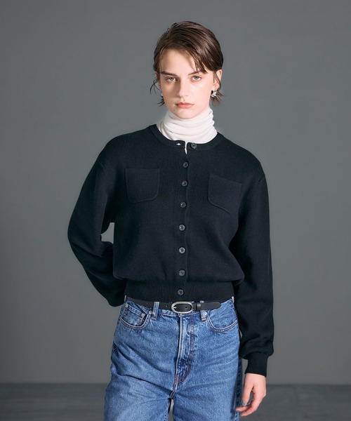 N.O.R.C（ノーク）の「コットンカシミヤニットカーディガン（カーディガン/ボレロ・レディース・ライトグレー/レッド/ピンク/ブラック/ブルー・フリー）」の6枚目の写真