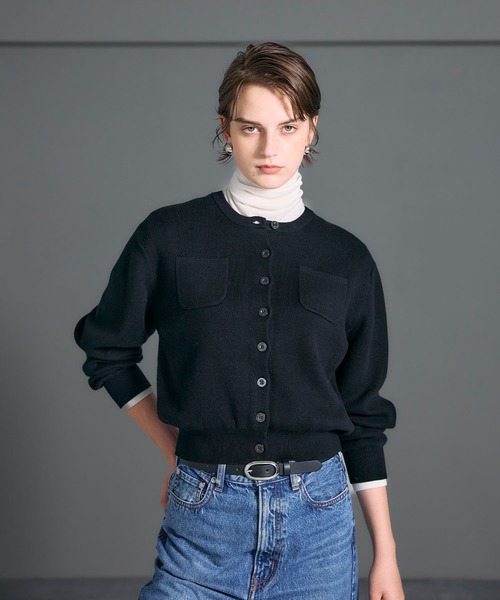 N.O.R.C（ノーク）の「コットンカシミヤニットカーディガン（カーディガン/ボレロ・レディース・ライトグレー/レッド/ピンク/ブラック/ブルー・フリー）」の8枚目の写真