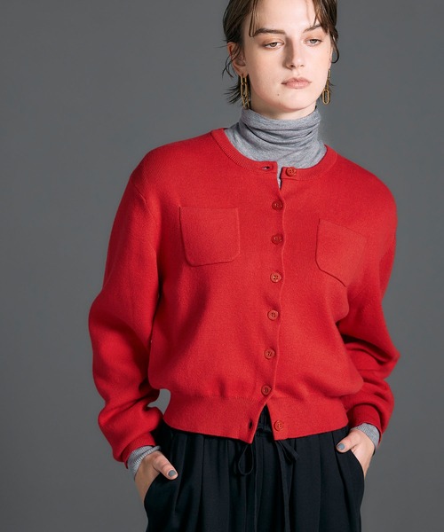 N.O.R.C（ノーク）の「コットンカシミヤニットカーディガン（カーディガン/ボレロ・レディース・ライトグレー/レッド/ピンク/ブラック/ブルー・フリー）」の22枚目の写真