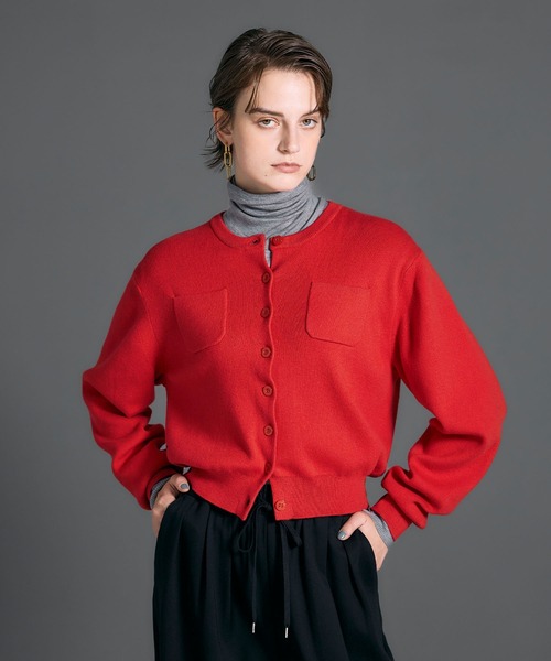 N.O.R.C（ノーク）の「コットンカシミヤニットカーディガン（カーディガン/ボレロ・レディース・ライトグレー/レッド/ピンク/ブラック/ブルー・フリー）」の21枚目の写真