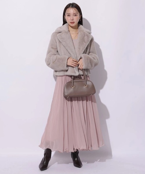 Mystrada（マイストラーダ）の「プリーツメローラメニットワンピース