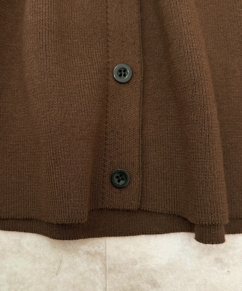 Futier land（フューティアランド）の「【8色展開】ペプラムリブニット（ニット/セーター・レディース・マスタード/ブラウン/グレー/ネイビー/レッド/アイボリー/ライトブルー/サーモンピンク・MEDIUM/LARGE）」の11枚目の写真