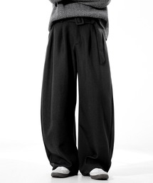 JOHNNY WOLF（ジョニーウルフ）の「SABRINA スプリングツイード ベルテッド タック バレル ワイド スラックス（スラックス）」