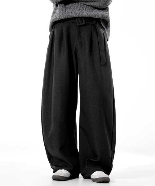 セール】SABRINA ダブルフェイスツイード ベルテッド タック バレル