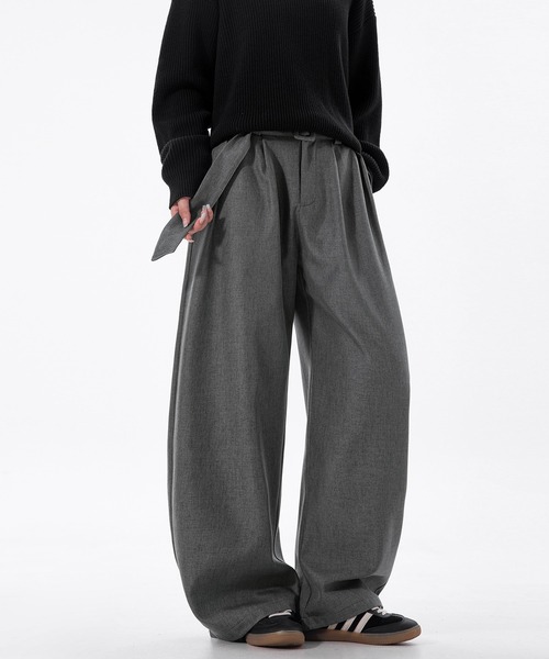 セール】SABRINA ダブルフェイスツイード ベルテッド タック バレル