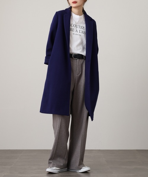 セール】ストレッチメルトンチェスターコート（チェスターコート