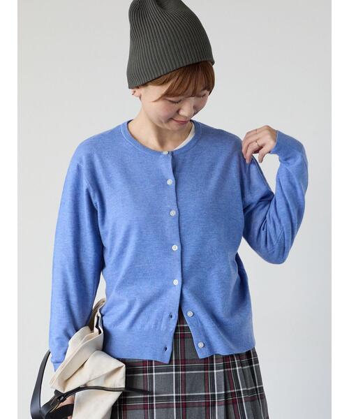 Lugnoncure（ルノンキュール）の「もちもちクルーネックカーディガン（カーディガン/ボレロ・レディース・ブラック/ブルー/ベージュ/レッド・F）」の8枚目の写真