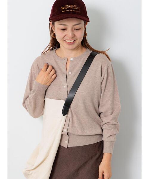 Lugnoncure（ルノンキュール）の「もちもちクルーネックカーディガン（カーディガン/ボレロ・レディース・ブラック/ブルー/ベージュ/レッド・F）」の13枚目の写真