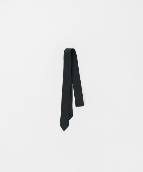 LAPIIS(ラピス)の「HEAVY WOOL GABARDINE 5.0 NARROW TIE(ネクタイ・メンズ・ブラック/チャコールグレー・FREE)」の1枚目の写真