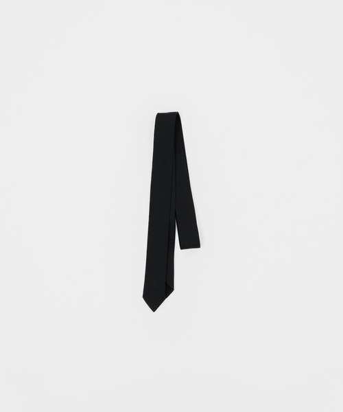 LAPIIS(ラピス)の「HEAVY WOOL GABARDINE 5.0 NARROW TIE(ネクタイ・メンズ・ブラック/チャコールグレー・FREE)」の2枚目の写真