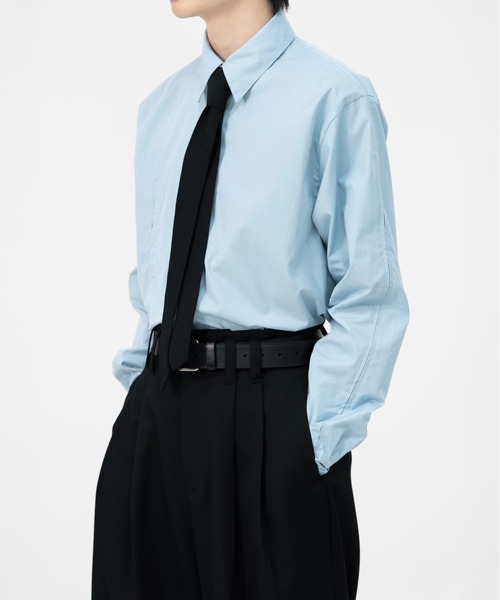LAPIIS(ラピス)の「HEAVY WOOL GABARDINE 5.0 NARROW TIE(ネクタイ・メンズ・ブラック/チャコールグレー・FREE)」の3枚目の写真