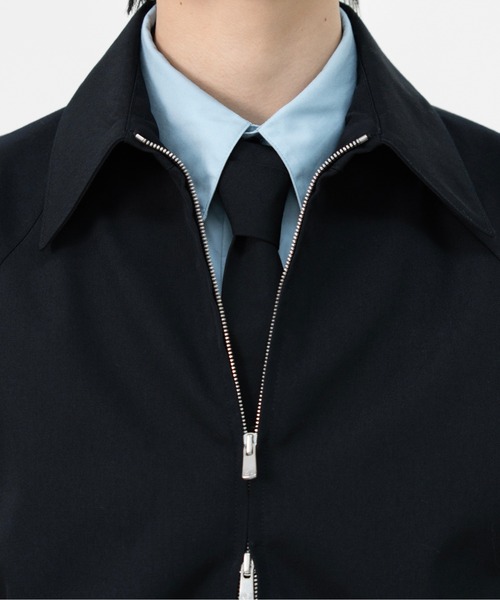 LAPIIS(ラピス)の「HEAVY WOOL GABARDINE 5.0 NARROW TIE(ネクタイ・メンズ・ブラック/チャコールグレー・FREE)」の4枚目の写真