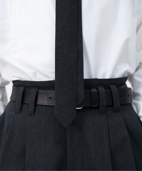 LAPIIS(ラピス)の「HEAVY WOOL GABARDINE 5.0 NARROW TIE(ネクタイ・メンズ・ブラック/チャコールグレー・FREE)」の6枚目の写真