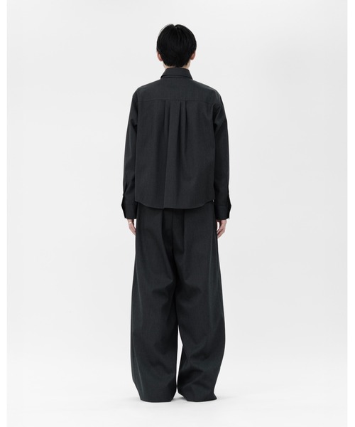 LAPIIS(ラピス)の「HEAVY WOOL GABARDINE 5.0 NARROW TIE(ネクタイ・メンズ・ブラック/チャコールグレー・FREE)」の8枚目の写真