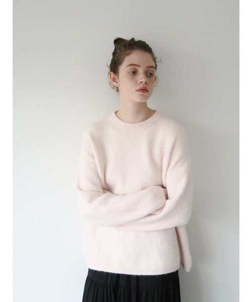 miies miim(ミーエスミーム)の「angora over knit(ニット/セーター・レディース・グレー/PINK・FREE)」の3枚目の写真