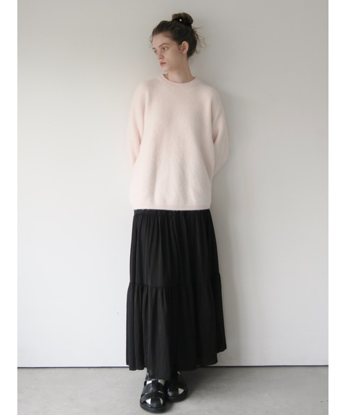 miies miim(ミーエスミーム)の「angora over knit(ニット/セーター・レディース・グレー/PINK・FREE)」の4枚目の写真