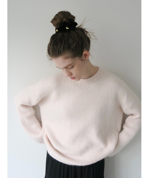 miies miim(ミーエスミーム)の「angora over knit(ニット/セーター・レディース・グレー/PINK・FREE)」の5枚目の写真