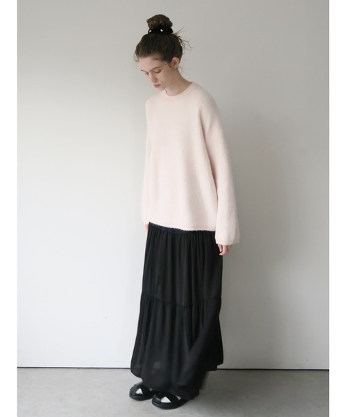 miies miim(ミーエスミーム)の「angora over knit(ニット/セーター・レディース・グレー/PINK・FREE)」の6枚目の写真