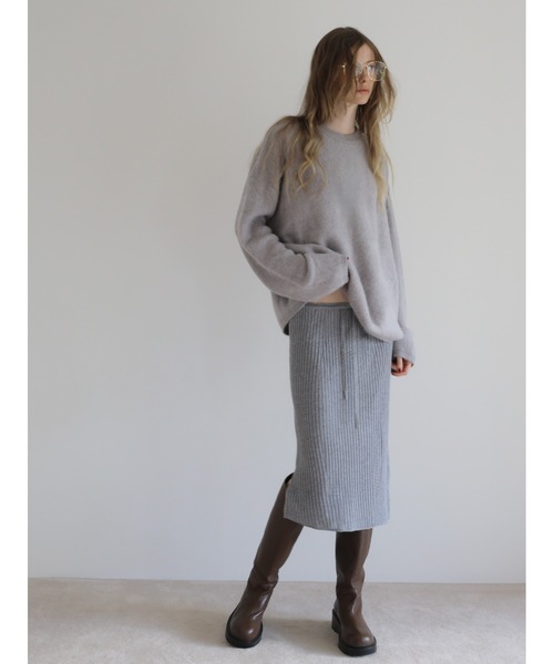 miies miim(ミーエスミーム)の「angora over knit(ニット/セーター・レディース・グレー/PINK・FREE)」の11枚目の写真