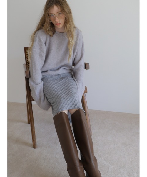miies miim(ミーエスミーム)の「angora over knit(ニット/セーター・レディース・グレー/PINK・FREE)」の13枚目の写真