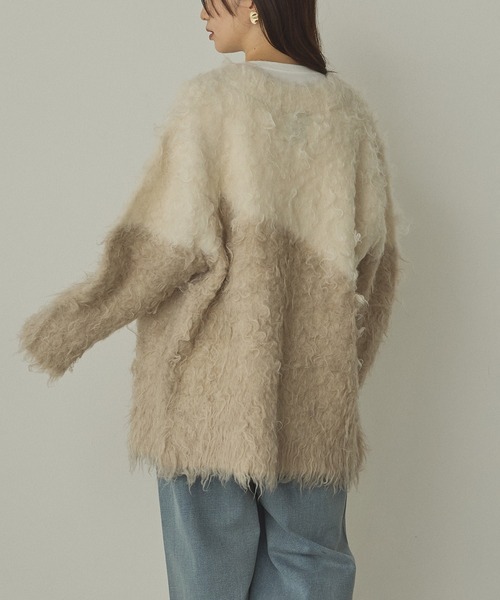 セール】シャギー起毛 Vネック カーディガン（カーディガン/ボレロ